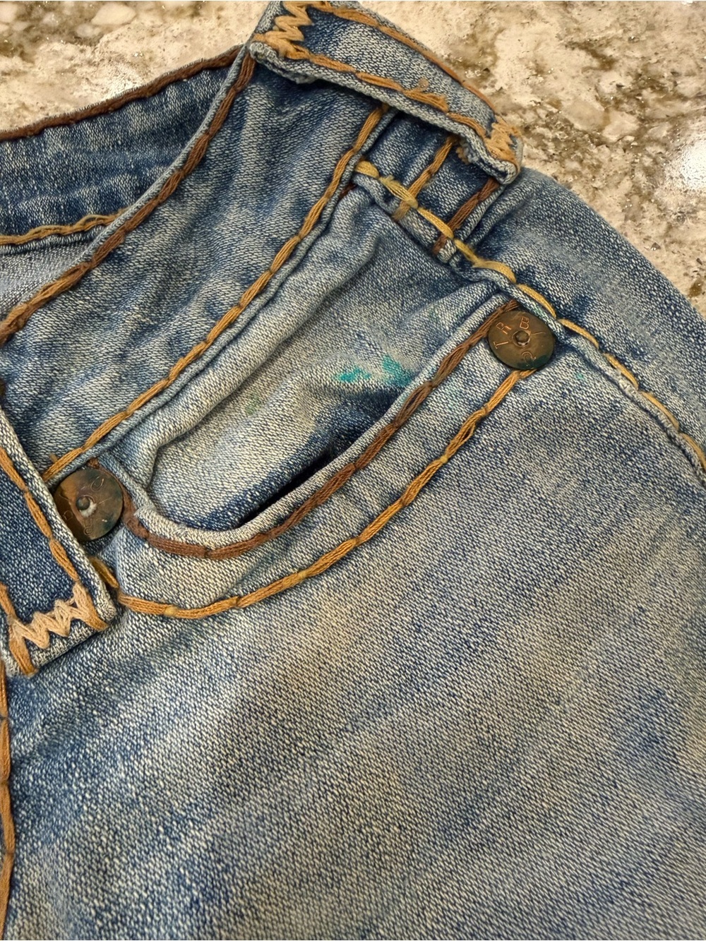 True Religion Light Blue Flared Women's Jeans - Picture 3 of 5
